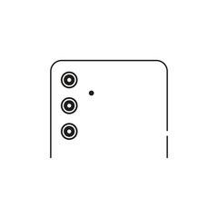 Poster - Smartphone camera lens module icon showing four lenses