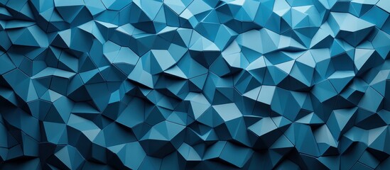 Sticker - Abstract Blue Geometric Pattern of Polygons