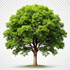 green tree white background