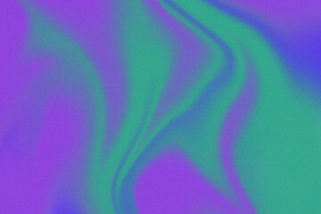Wall Mural - abstract retro noise gradient background liquid colour shades green and purple