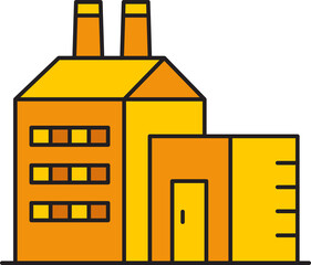 Wall Mural - Factory Building Icon