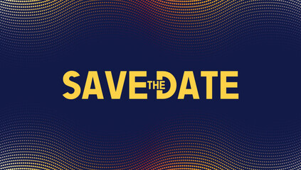 Poster - Save the date banner. Can be used for business, marketing and advertising. logo graphic design of event summit made for Technology and upcoming events.	