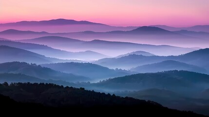 Poster - sunrise in the mountains