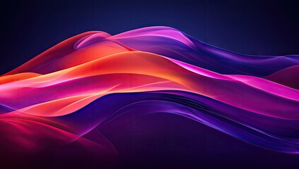 Abstract Colorful Waves Digital Art