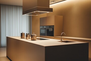 Wall Mural - modern kitchen interior with kitchen