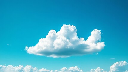 Canvas Print - Single Puffy Cloud Against Blue Sky