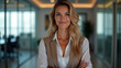 © LabioLoops - Portrait of a blonde business woman smiling in the office.