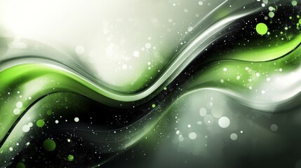 Wall Mural - Abstract Green Wave Background