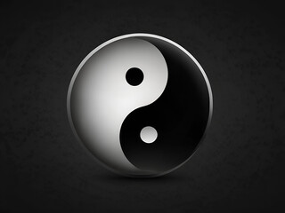 yin and yang symbol, black and white, balanced harmony