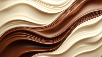 Sticker - Abstract Fluid Chocolate Waves