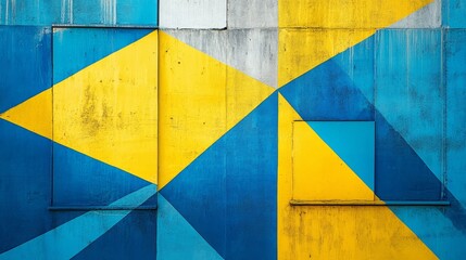 Poster - Geometric Colorful Mural