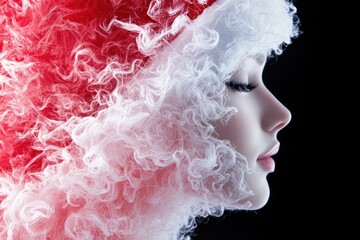 Wall Mural - Dramatic smoke and light portrait