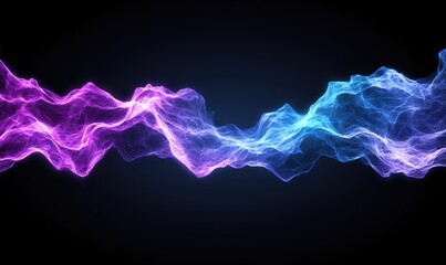 Poster - Colorful electric energy waves