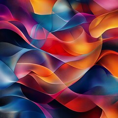 Wall Mural - Vibrant Fluid Patterns and Geometric Designs in a Contemporary Abstract Background