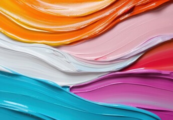 Poster - Vibrant abstract paint strokes