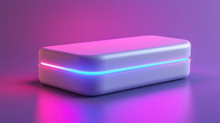 Poster - Abstract Minimalist Neon Glow Box Product Mockup