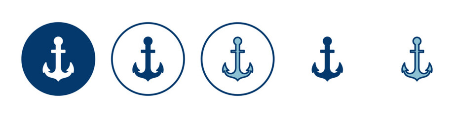 Anchor icon vector isolated on white background.Anchor symbol logo. Anchor marine icon.