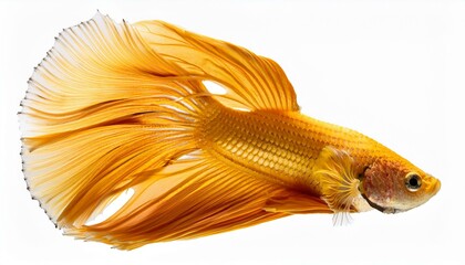 Golden fish Isolated on White Background