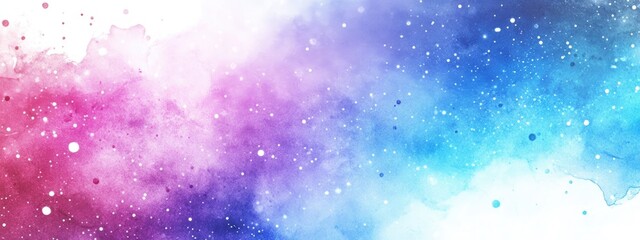 Poster - Watercolor cosmos square on a white background in 3D cartoon rendering