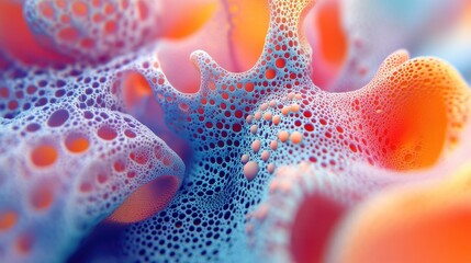 Poster - 3D abstract fractal illustration background for creative design in a cartoon rendering style