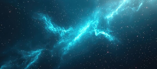 Poster - High resolution 13k background of a neon nebula created in 3D cartoon rendering suitable for sci fi and gaming content