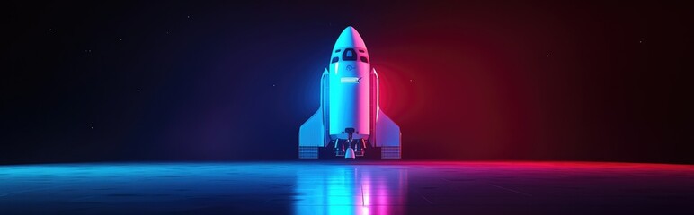 Poster - 3D cartoon rendering featuring the SpaceX Falcon 9 Axiom Mission 3 an all private astronaut mission to the International Space Station