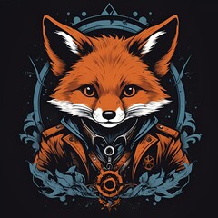 Wall Mural - Cool Fox Illustration