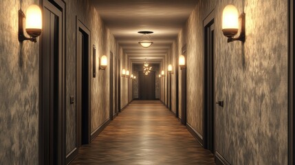 Poster - 3D Render of a Corridor