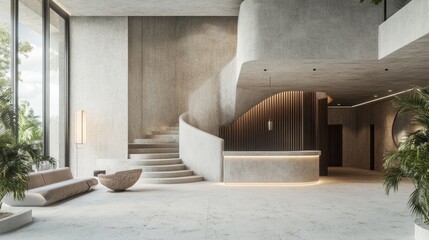 Poster - 3D rendering of contemporary architectural design