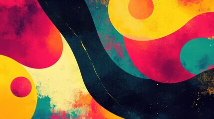 Poster - Abstract background design featuring colorful shapes and textures suitable for various creative projects and digital applications