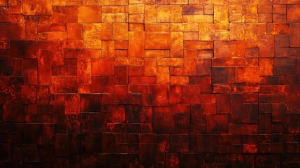 Poster - Abstract background featuring shades of orange brick texture