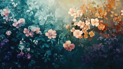Poster - Abstract floral backdrop