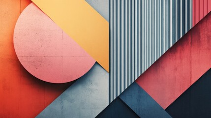 Poster - Abstract geometric backdrop in a minimalist style suitable for design templates for brochures flyers and magazines