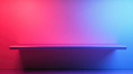 Poster - Isolated shelf on a neutral background 3D rendering illustration