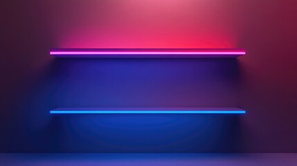 Poster - Isolated shelf on a neutral background 3D rendering illustration