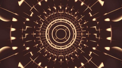 Poster -  3D Abstract Background with Grid Pattern and Defocused Bokeh Effect