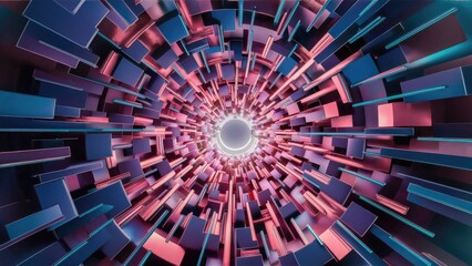 Poster - 3D Illustration of Abstract Architectural Design