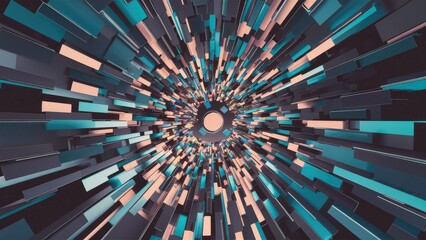 Poster - 3D Illustration of an Abstract Architectural Design