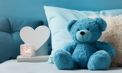 Wall Mural - Blue Teddy Bear