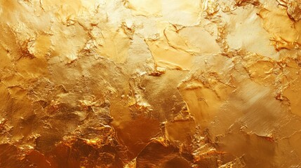 Gold wall texture background. Yellow shiny gold foil paint on wall sheet with gloss light reflection, vibrant golden paper luxury wallpaper, ai