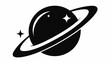 © Trendy CraftSVG  - Saturn icon, Saturn with sparkle silhouette, cosmos and planet, Saturn silhouette vector