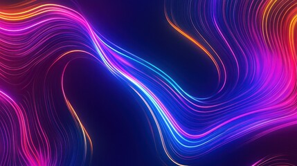 Wall Mural - Abstract Neon Swirls