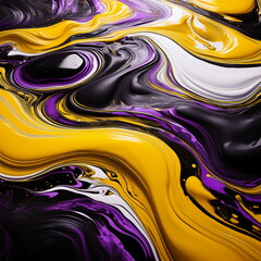 Wall Mural - abstact paint color of yellow purple white and black