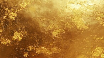 Gold wall texture background. Yellow shiny gold foil paint on wall sheet with gloss light reflection, vibrant golden paper luxury wallpaper, ai