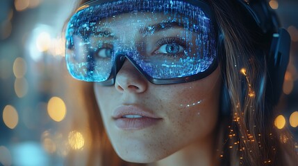 AI cyber security concept. Female IT Computer specialist analyzing artificial intelligence digital threats to consumer data & privacy breach. Software developer coding & ethical hacking in dark office