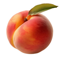 peach isolated on white background