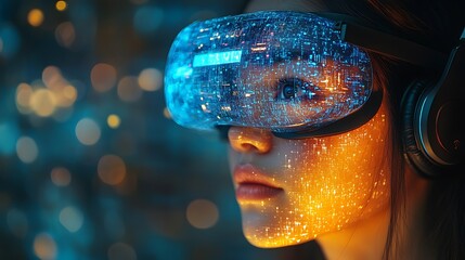 AI cyber security concept. Female IT Computer specialist analyzing artificial intelligence digital threats to consumer data & privacy breach. Software developer coding & ethical hacking in dark office