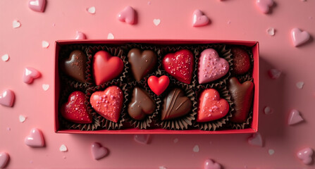 Sticker - heart shaped chocolate