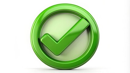 Symbol of approval in green color, checkmark, tick, verified, approved, correct, green, success, confirmation