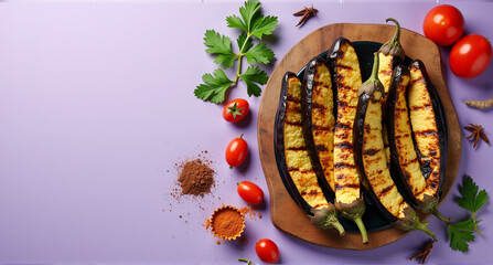 Wall Mural - grilled salmon with vegetables